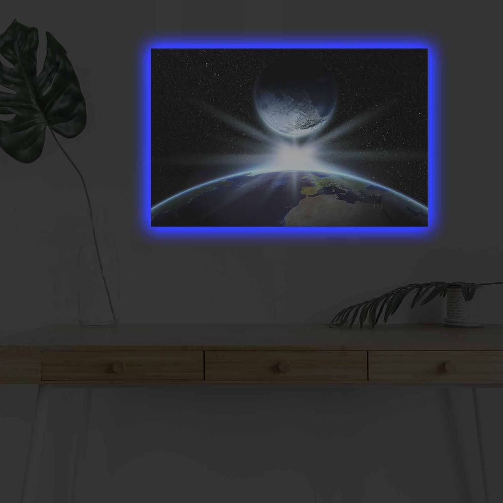 NASA-039 Višebojna Dekorativna Slikana Platna sa LED Osvjetljenjem slika 3