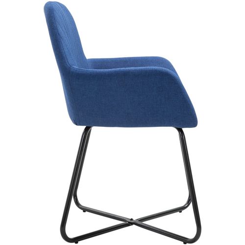 Blagovaonske stolice od tkanine 6 kom plave slika 18