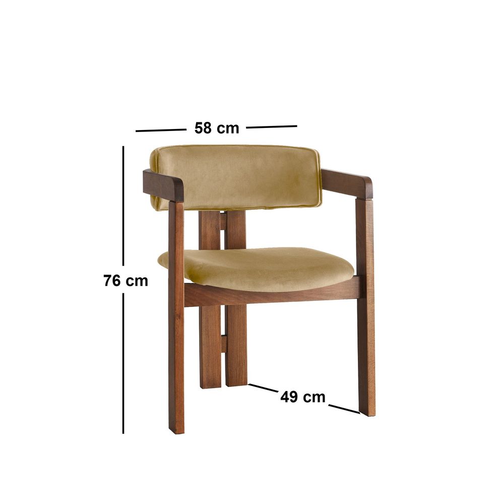 Stolica CO - 027 od orahovog drveta u svijetloj taupe boji slika 4
