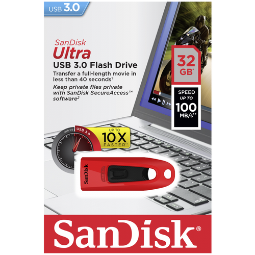 Sandisk Ultra 32GB USB3.0 Crveni USB Memorija slika 3