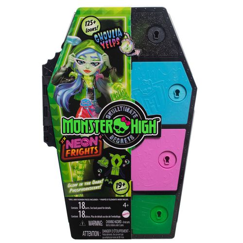 Monster High Skullmate Secrets Neon Frights Ghoulia lutka 25cm slika 2