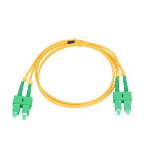 NFO Patch cord, SC APC-SC APC, Singlemode 9 125, G.652D, 3mm, Duplex, 2m