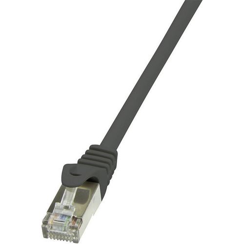 LogiLink CP1033S RJ45 mrežni kabel, Patch kabel cat 5e F/UTP 1.00 m crna sa zaštitom za nosić 1 St. slika 3