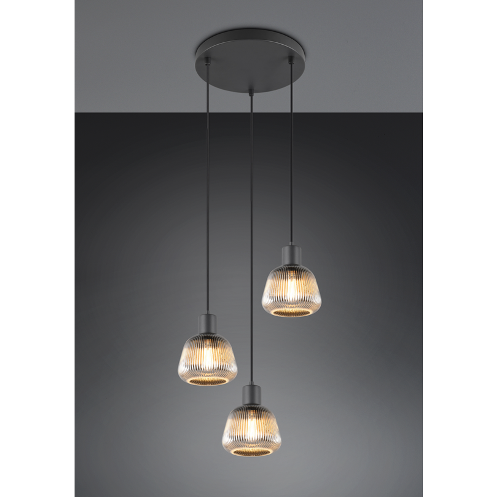 Trio Lightning luster TARIFA 3, boja crna-mat slika 3