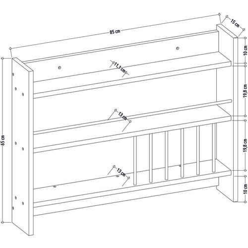 Kolin - White White Kitchen Shelf slika 4