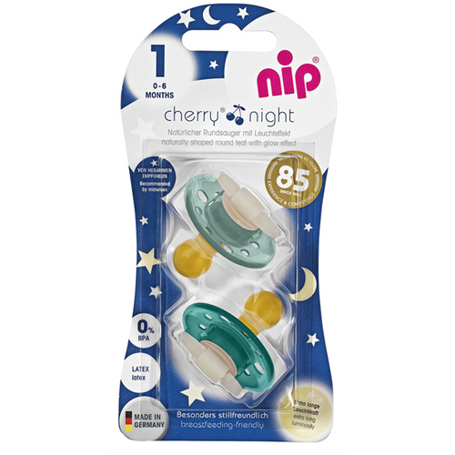 nip® Duda varalica Cherry Night 0-6mj (veličina 1) - Latex, 2kom Mint slika 4