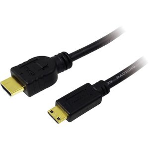 LogiLink HDMI priključni kabel HDMI A utikač, HDMI Mini C utikač 2.00 m crna CH0023  HDMI kabel