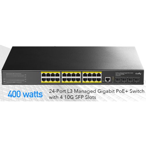 Cudy GS5024S4 24-Port Layer 3 Managed Gigabit Switch with 4 10G SFP Slots slika 4