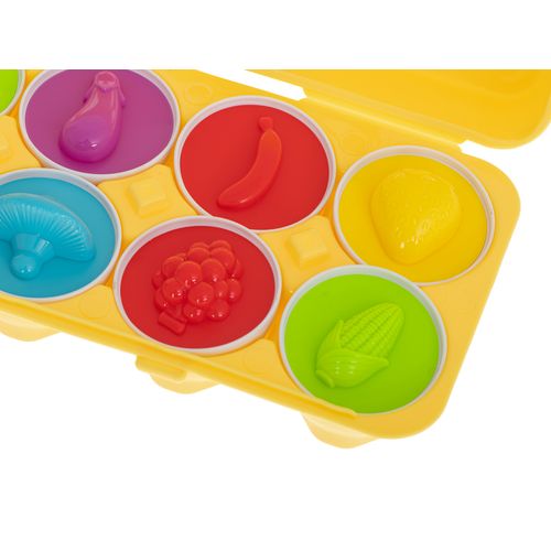 Montessori edukativna slagalica u kutiji s jajima hrana, 12 kom. slika 5