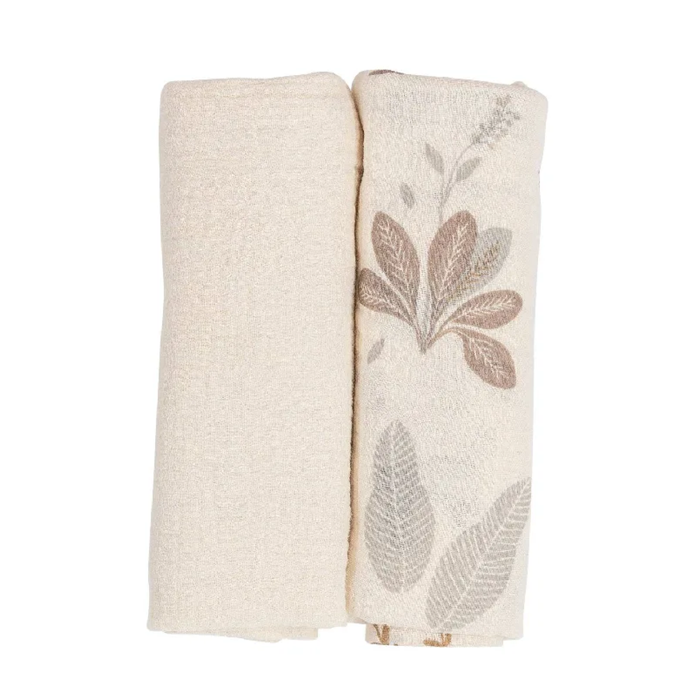 Bubaba by FreeON Muslin pelene Leaves 70x70cm, 2kom slika 1