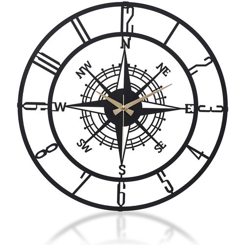 Bunella - Black - 2 Black Decorative Wall Clock slika 2