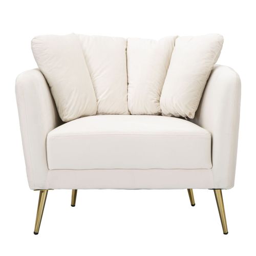 Mauro Ferretti Naslonjač ARMCHAIR KIEV CREAM cm 88X77X74 slika 2