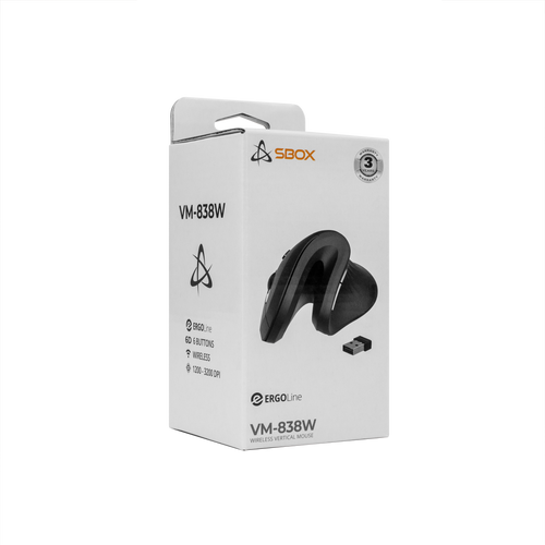 Sbox miš VM-838W Vertical Wireless - Crni slika 6