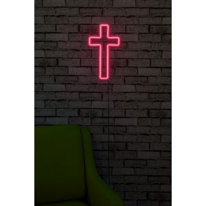 Wallity Ukrasna plastična LED rasvjeta, Cross Sign - Pink