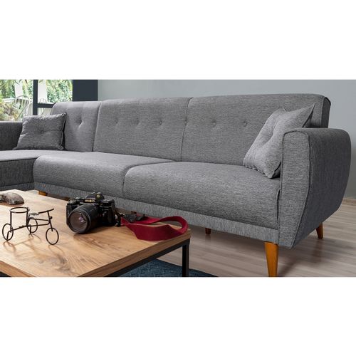 Atelier Del Sofa Aria Ugao Sofa-Krevet - Tamno Siva slika 3