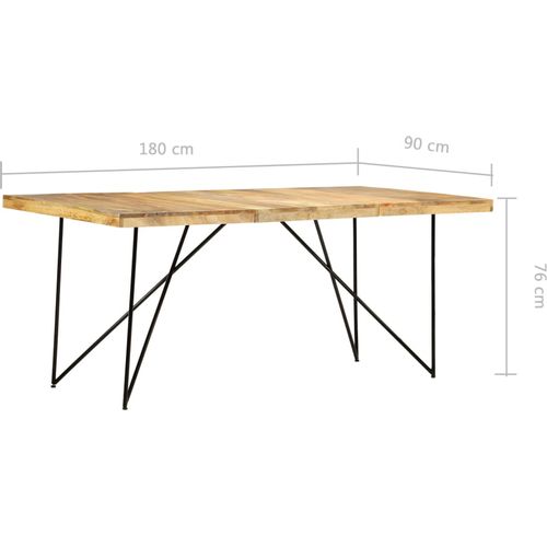 Blagovaonski stol od masivnog drva manga 180 x 90 x 76 cm slika 16