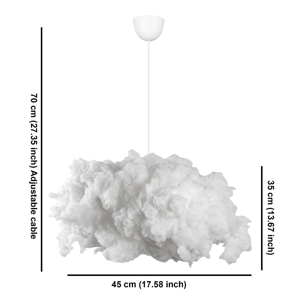 Luster 'Cloud - White White' sa Pamučnom Kapom slika 5
