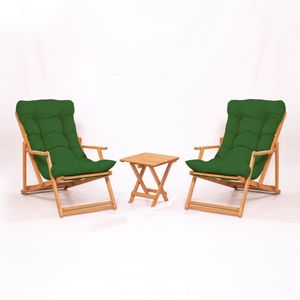 Woody Fashion Set vrtnog namještaja - stol i stolice (3 komada) Jaden