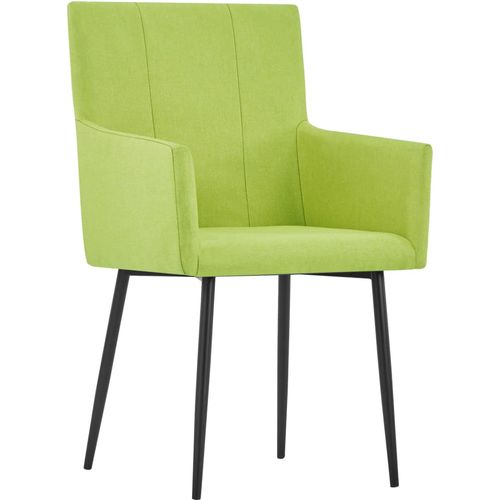 Blagovaonske stolice s naslonima za ruke 6 kom zelene tkanina slika 17