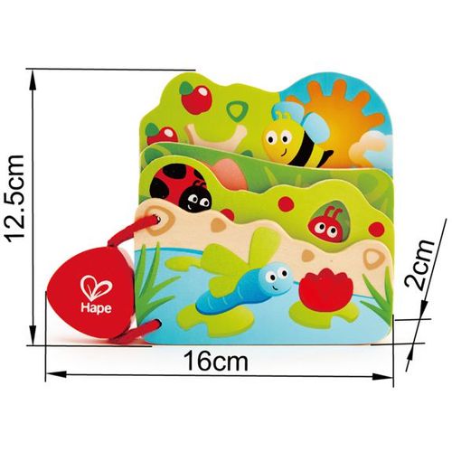 Hape Drvena edukativna knjiga Baby's Bug Book E0043A  slika 4