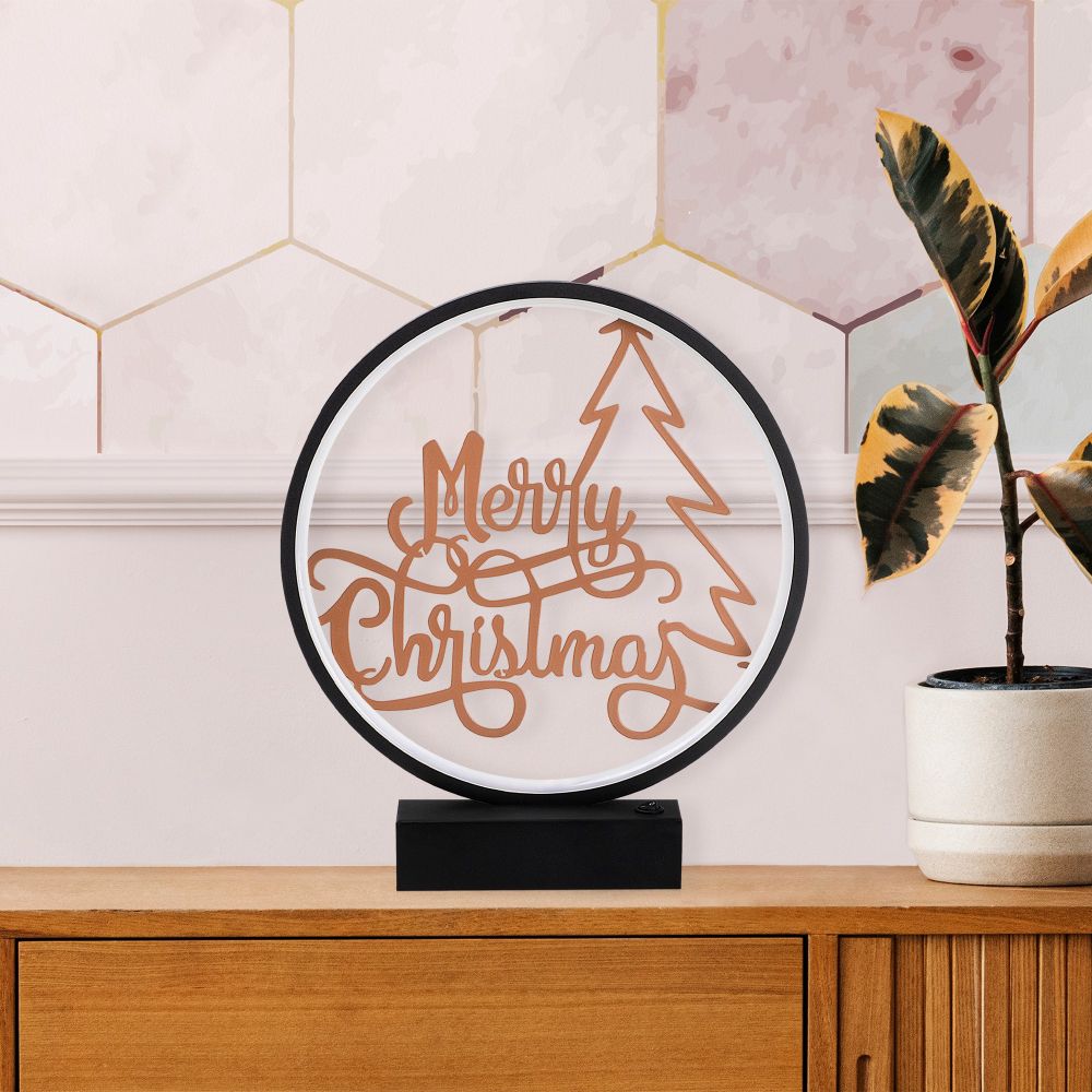 XMAS2 Crna i Bakrena Stočna Lampa slika 4