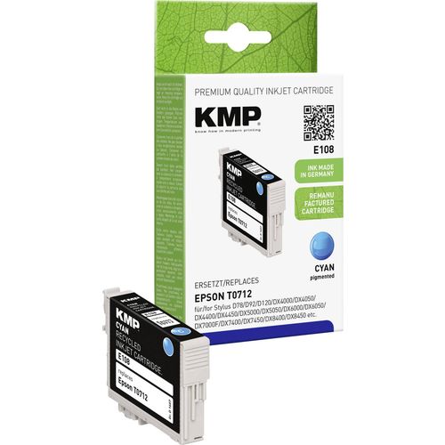 KMP tinta zamijenjen Epson T0712 kompatibilan  cijan E108 1607,4003 slika 2