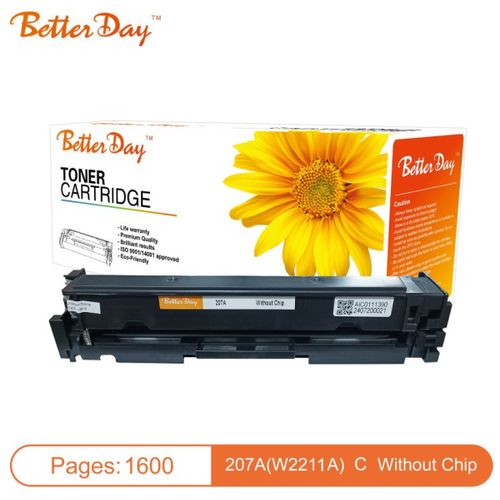 Toner BetterDay 207A(W2211A) M255/M283 zam. kaseta za HP  Cyan 1.6k (bez cipa) slika 2