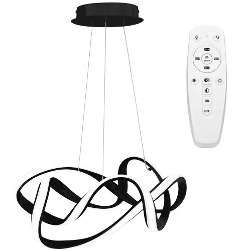 TOOLIGHT Moderna LED stropna svjetiljka + daljinski upravljač EVE App820-CP crna slika 6