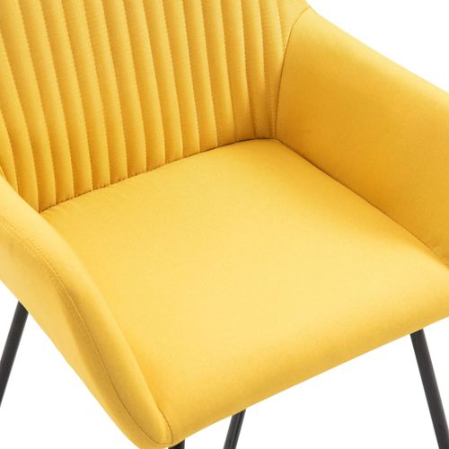 Blagovaonske stolice od tkanine 6 kom žute slika 12