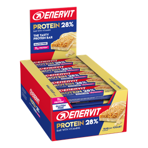 Enervit Sport čokoladica Protein Bar 28% Vanilla Yogurt bez glutena 40g, 25 komada 