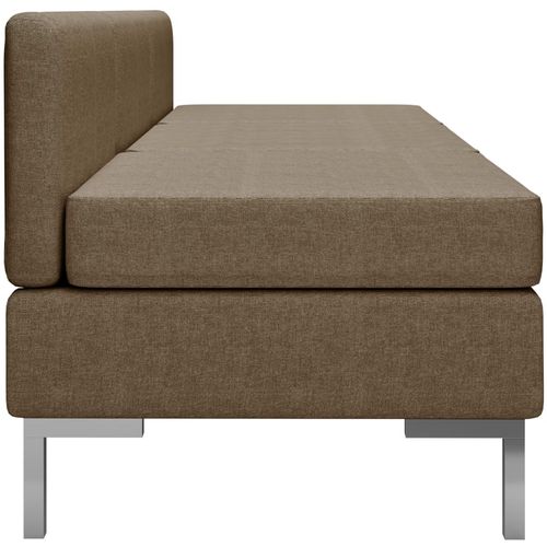 Modularne srednje sofe s jastucima 3 kom od tkanine smeđe slika 12