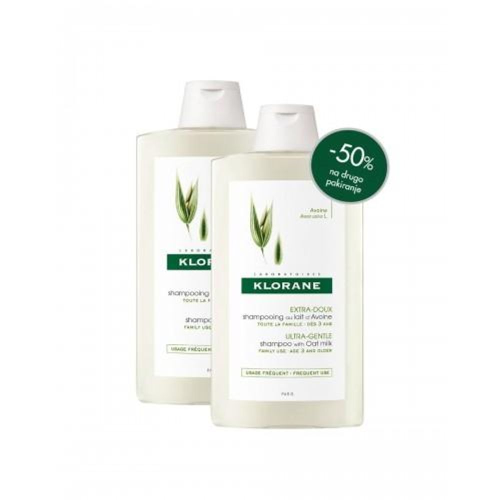KLORANE DUO ZOB ŠAMPON 2X400ML slika 1