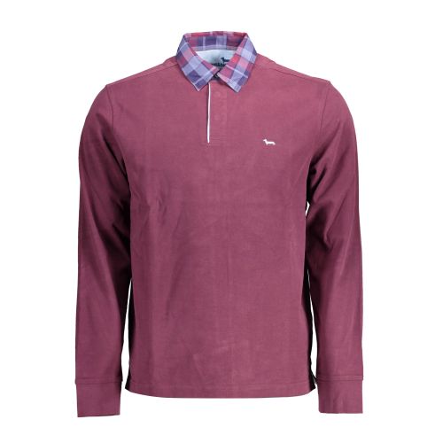 HARMONT &amp; BLAINE PURPLE MEN'S LONG SLEEVE POLO SHIRT slika 1