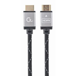 Gembird CCB-HDMIL-5M MONITOR Cable, Select Plus Series, High speed HDMI 4K with Ethernet, HDMI/HDMI M/M, Gold Plated, Braided, 5m