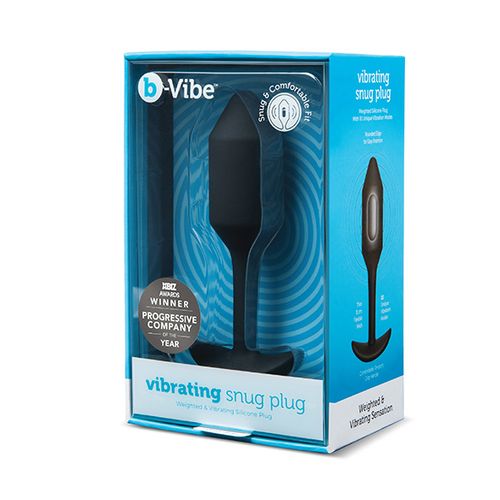 Vibrirajući analni čep B-Vibe - Snug Plug 2 M, crni slika 8