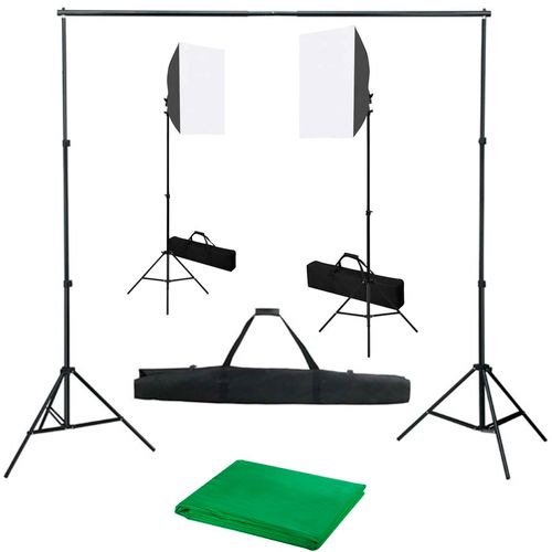 Oprema za fotografski studio sa svjetlima softbox i pozadinom slika 18