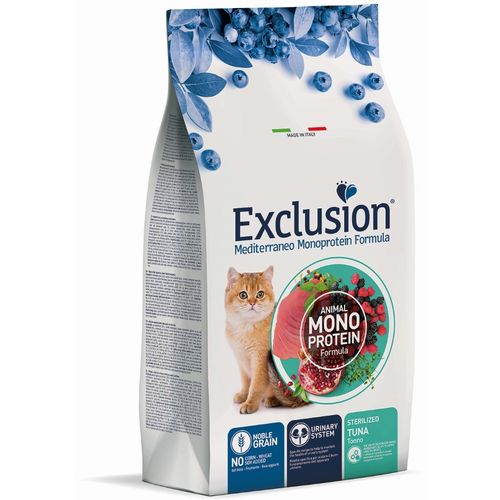 Exclusion Mediterraneo Monoprotein Formula, Sterilised, potpuna hrana za odrasle sterilizirane mačke, tuna, 1,5 kg slika 1