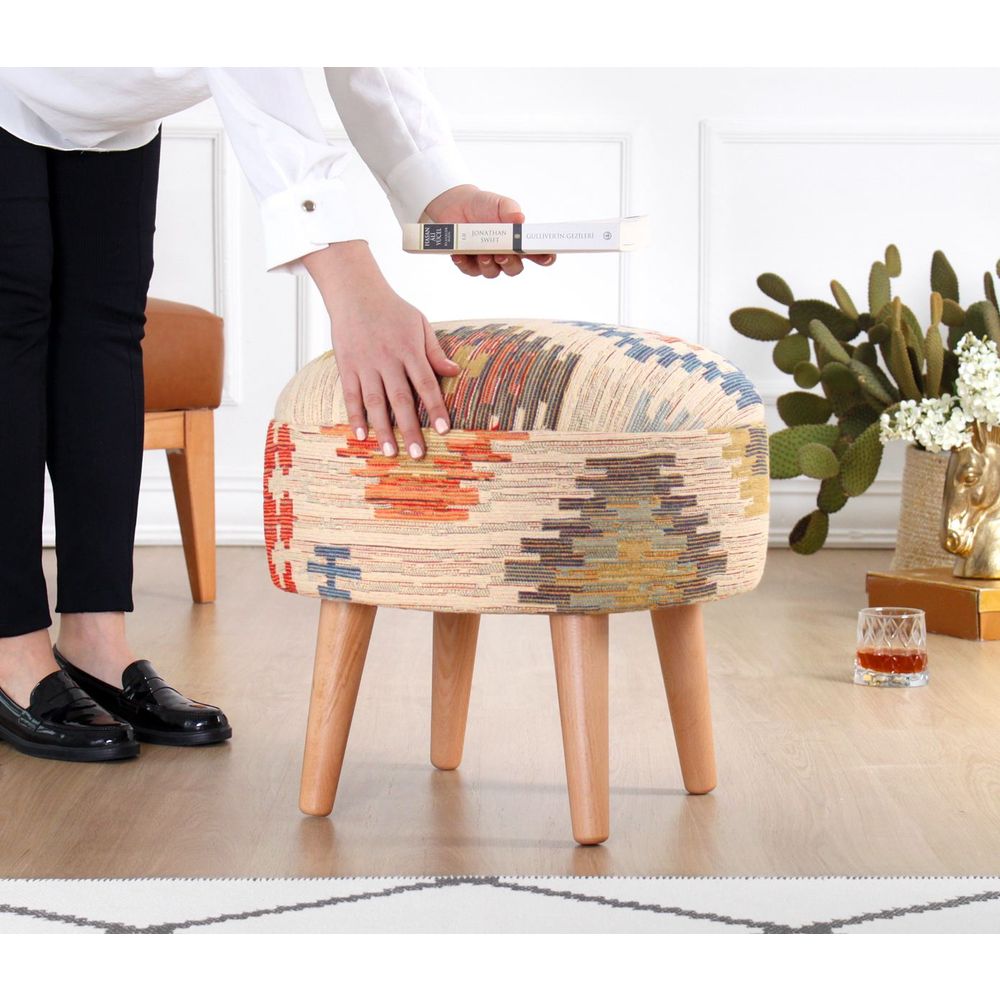 Pouffe Sefian - Boja: Krem slika 2