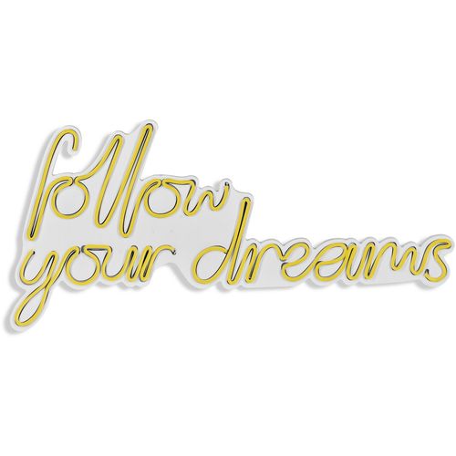 Wallity Ukrasna plastična LED rasvjeta, Follow Your Dreams - Yellow slika 15