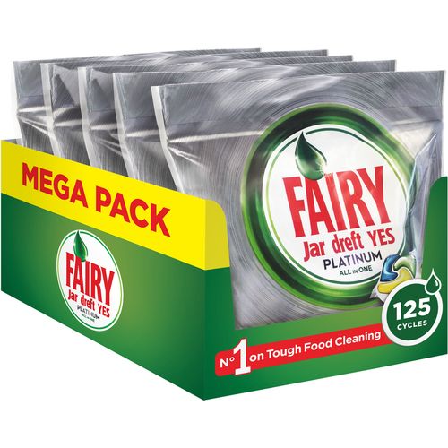 FAIRY PLATINUM All in One Tablete za sudomašinu  125 kom (5X25 kom) XXL slika 1