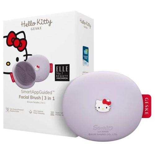 Facial Brush GESKE| 3 in 1 , Hello Kitty purple slika 1