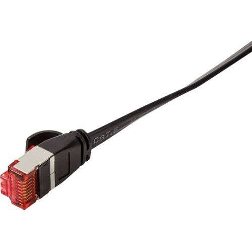 LogiLink CF2013S RJ45 mrežni kabel, Patch kabel cat 6 U/FTP 0.25 m crna pozlaćeni kontakti 1 St. slika 3