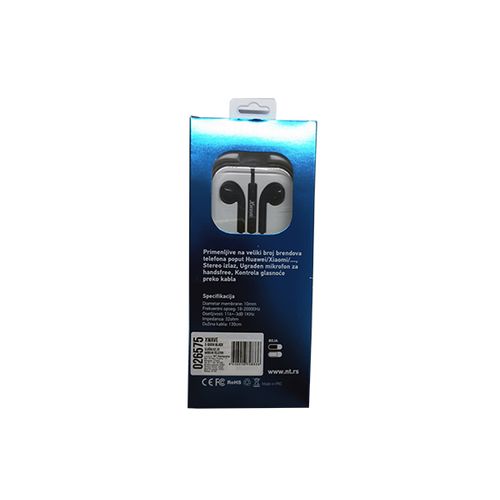 Xwave E500M black slušalice earbud za mobilni sa mik./stereo/3.5mm/kabl 1.3m slika 5