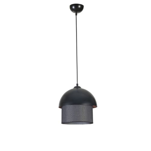 Retro 3 Siyah Hasır Siyah Abajurlu Sarkıt Black Chandelier slika 3