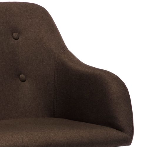Stolica za ljuljanje od tkanine tamnosmeđa slika 6