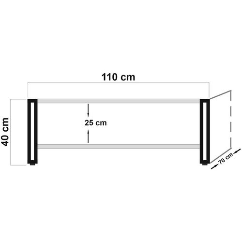 Cosmo Rectus Atlantic Pine
Black Coffee Table slika 4