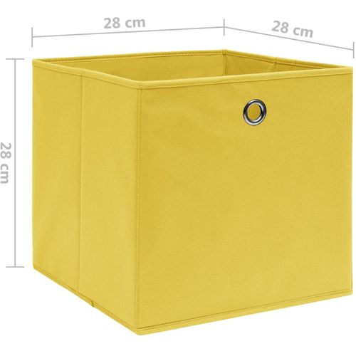 Kutije za pohranu od netkane tkanine 4 kom 28 x 28 x 28 cm žute slika 17