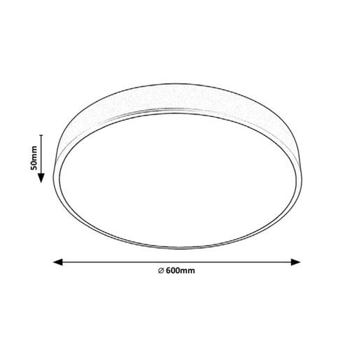 Rabalux Tesia, plafonjera,mat crna,LED 60W slika 7