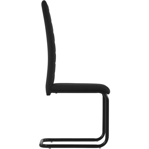 Konzolne blagovaonske stolice od tkanine 2 kom crne slika 21