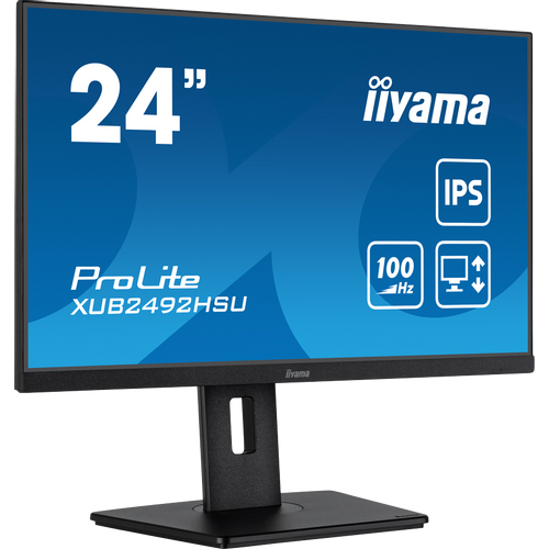 IIYAMA XUB2492HSU-B6  Monitor 24” IPS 1920 x 1080 @100Hz 250 cd/m² 1300:1 0.4ms HDMI DP USBx4 height, swivel, tilt, pivot (rotation both sides) slika 2